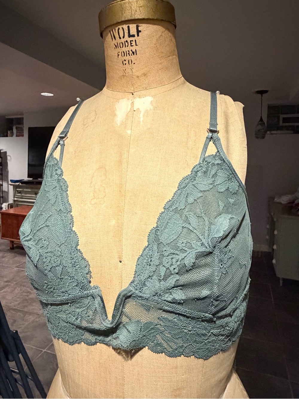 Aerie Green Lace Bralette